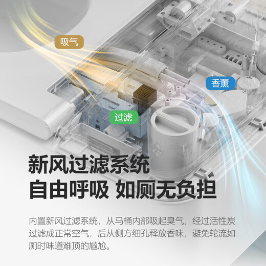 鹿尚S680智能马桶家用带水箱内置泡沫净水盾冲洗屁屁无水压限制坐便器 全智能自动版【白色】带清洗烘干 250/300/350/400坑距 下单备注
