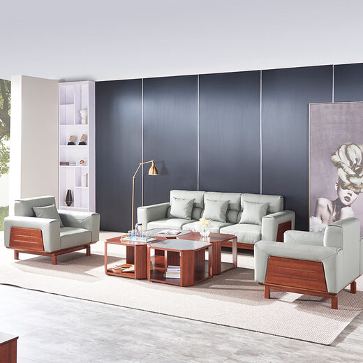 光明实木沙发现代简约软包沙发客厅楸木沙发 3894 1+1+3组合