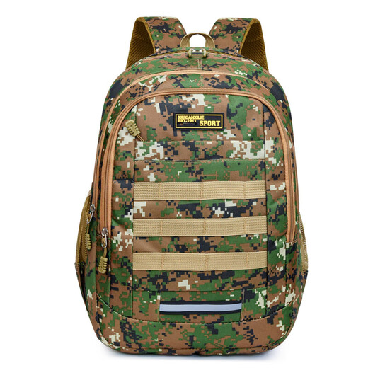 Sports camouflage backpack backpack large capacity men's travel mountaineering bag high school student schoolbag Mido 70-4 military green camouflage