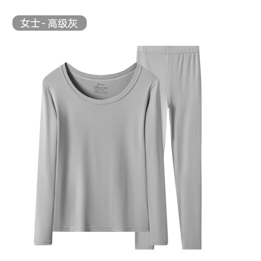 FHHUABD新款德绒情侣男士发热保暖内衣套装女秋衣秋裤打底衫双面磨毛批发 男士【经典黑】9717 L