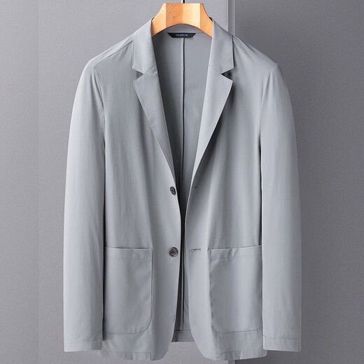 常缕竺【1477次回购】单西薄款超轻薄弹力新款外套防晒冰丝西服西装 藏青色 2XL 185码 160-180斤拍