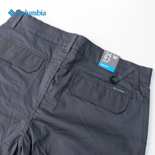 Columbia Columbia Shorts Hombres 25 Summer NUEVO Repelente de agua al aire libre Sports y pantalones recortados AE9793 011 Black Grey 34