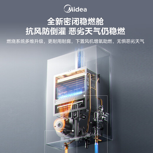 Midea MATE30 Ultra 16-liter natural gas water heater, energy-saving zero cold water, first-level silent boost, constant temperature and large water volume, 15% national subsidy