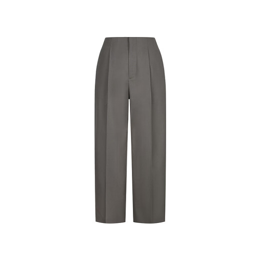 Menos [mismo estilo en el centro comercial] 2025 Summer Nuevo pantalones de corte rectos casuales 2p4e13660 367 té profundo verde m