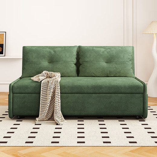 Qingqi Ruolan-Sofa Bett faltbares Dual-Purple-Wohnzimmer Multifunktion Doppel-Einzelperson-Internet-Promi-Balkon teleskopische Schub- und Ziehenbett Olivengrün 1,05-Meter-Ridge-Protektektion Coconut braun (schwerer)