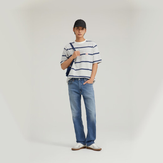 Мужчина Levi's Men 551Z Американский ностальгический ретро свободный прямой простые комфортные синие джинсы синие 36 32
