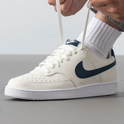Nike (NIKE) men's shoes COURT VISION fashion sneakers comfortable wear-resistant low top sports and casual shoes skateboard shoes HQ4867-101/Fanbai/Nakura blue 42