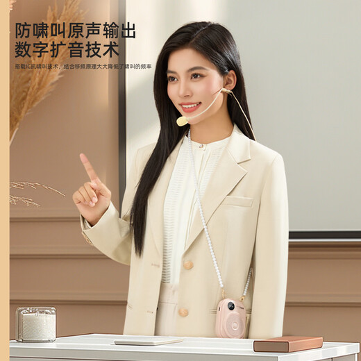 Aishomei K18 Wireless Bee Amplifier Teacher's Special Class Teaching Microphone Outdoor Tour Guide Shopping Guide Small Speaker Speaker Pink