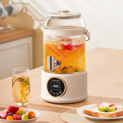 Xike faucet health pot constant temperature kettle floral tea bucket fruit tea bucket household multi-functional teapot stewing all-in-one large-capacity floral teapot 3L with tea drain 316 heating plate + reservation + automatic heat preservation