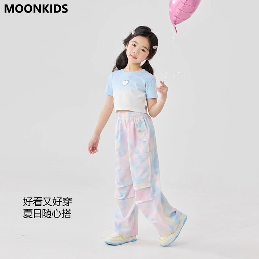 MOUNKIDS GIRLES Pantalones de verano de patrón de verano