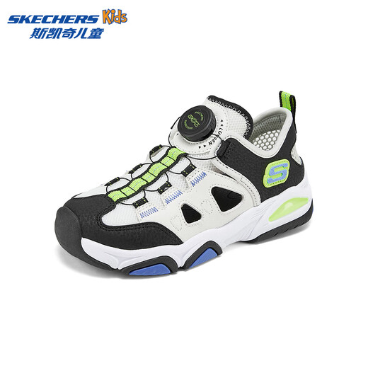 Skechers Small Armor Sandals 3.0 Comfortable Mesh Breathable Boys' Sports Shoes Fashion Frame Shoes 405320L Boys/White/Black/Yellow/WBKY 34