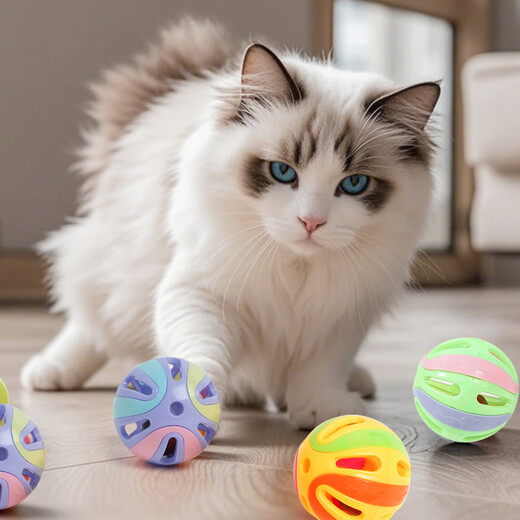 Like the cat's self-pleasure colorful bell self-pleasure bell ball 6 pack bite-resistant cat bell sound large self-pleasure relief artifact