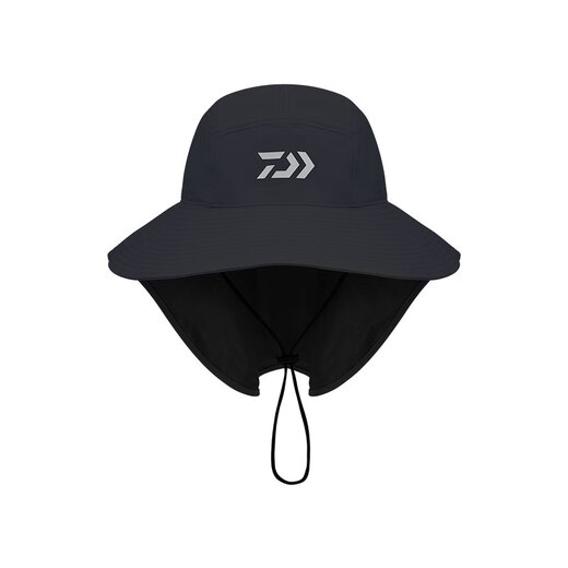 DAIWA 25 spring and summer DC-9125CS sun visor fisherman hat long brim neck protection fishing hat sun hat black one size