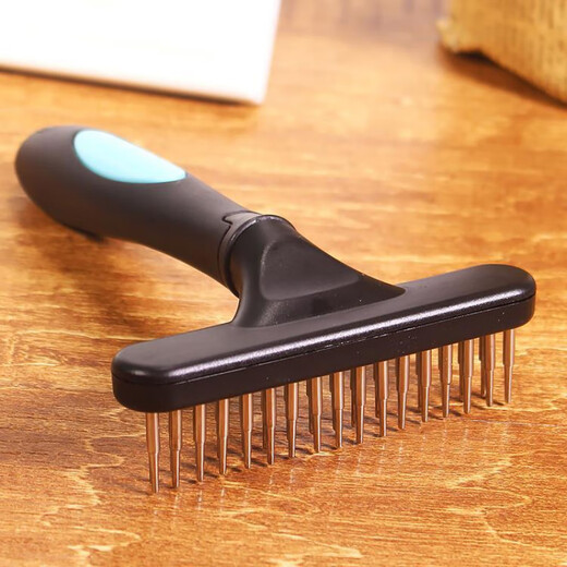 Dog hair brush depilation comb long-haired Alaskan Border Collie Golden Retriever special large dog nail rake comb old style double row comb + large knot opener
