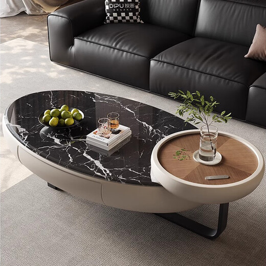 Dipu marble coffee table designer new light luxury high-end simple modern living room oval tea table ASB7566