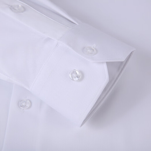 UOSO International Light Luxus Stripless Shirt Herren Langarm Slim Elastic Spring Business Casual No-Solar Herren weiße formelle Kleidung Schwarz PL6167 S 38