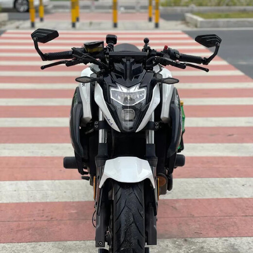 La MaxZa适用2025款春风675NK800nk手把后视镜 改装450nk铝合金反光镜配件 菱形手把镜蓝玻璃nk650
