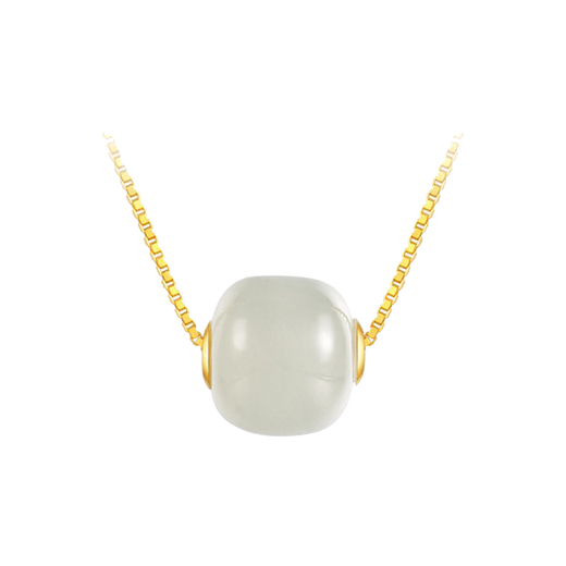 CHINA GOLD 18K gold Hetian jade pendant, beautiful as jade, gift for mother, girlfriend, birthday and holiday gift, pendant, about 0.6g