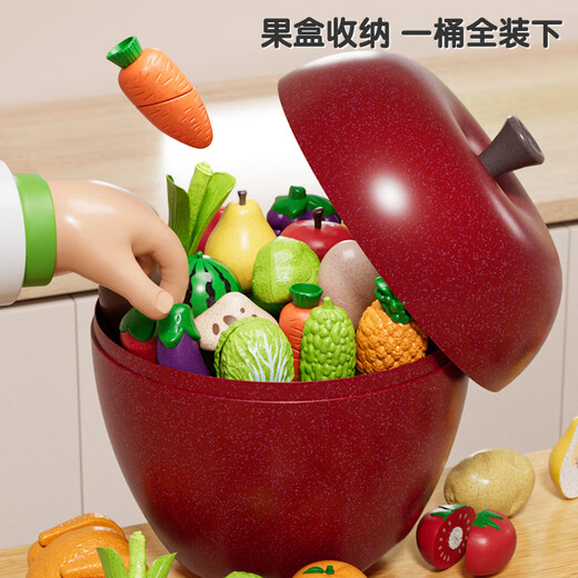 Balson Children's Toys 3-6 ans Fruit Cher Le Kitchen jouant des biscuits de maison garçons et filles Toys Box cadeau de 32 pièces