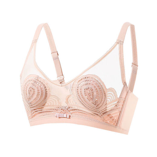 
Yalu underwear for women anti-sagging 2025 new strapless spring and summer side breast adjustment type gathering bra beautiful back 838 yellow and green 75B 34C