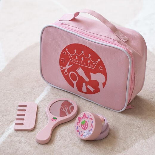幼儿童过家家玩具女孩化妆品包套装仿真梳妆台小公主新年生日礼物 粉色化妆包B款