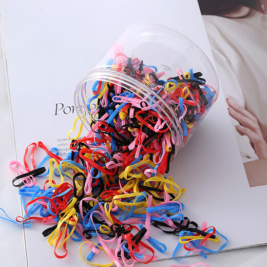 Hesiyu bag contains about 100 pieces. Disposable hair rope headband for women. High elastic hair tie rubber band. Hair rope hair tie. Disposable, random about 100 pieces.