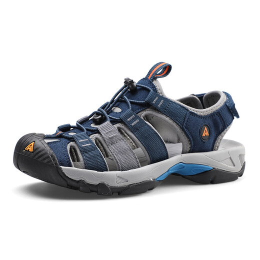 
HUMTTO (HUMTTO) Men's Summer Sports Baotou Sandals Comfortable and Breathable Seaside Beach Sandals Outdoor Stream Trail Shoes Dark Blue 42