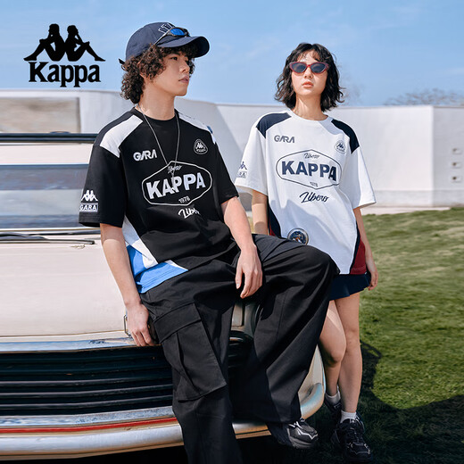 
Kappa (Kappa) back-to-back sports t-shirt for men's summer new casual short-sleeved American training top for women black-9902XL