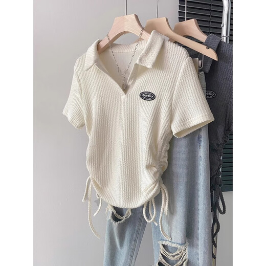 Zi Xinyue [3895 personnes collectez] la chemise à manches courtes en décolleté de style américain