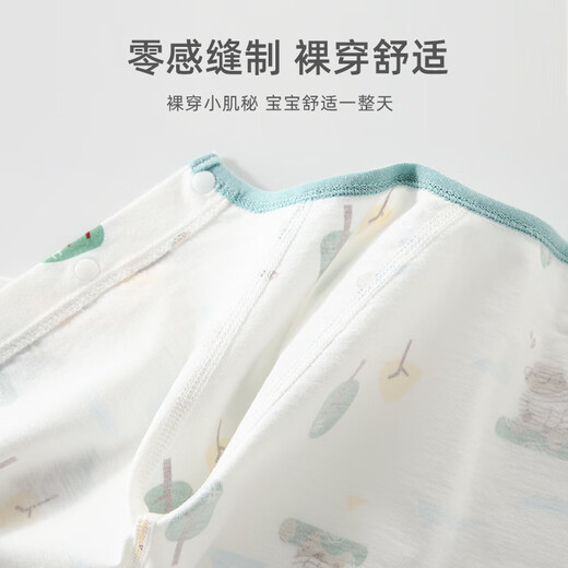 翘脚鸭（Tiptoe Duck）婴儿衣服新生儿夏季薄款连体衣宝宝内衣贴身睡衣 熊博士2件 90cm