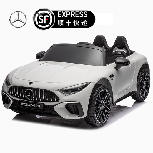 Xingchenhao véritable voiture électrique pour enfants Mercedes-Benz AMG SL63 pouvant s'asseoir sur une personne, voiture télécommandée, jouet pour bébé à quatre roues, voiture de sport pour enfants, peinte en rouge, télécommande à quatre roues motrices + siège en cuir + roues souples, le même style que le magasin 4S