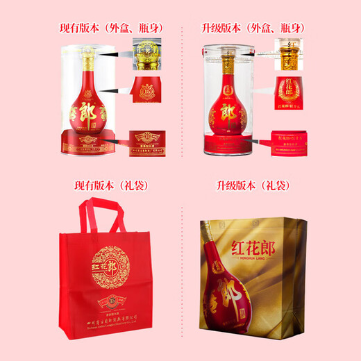 
Langjiu Honghualang 15 sauce-flavored liquor 53 degrees 500ml*1 single bottle (new and old packaging years random)