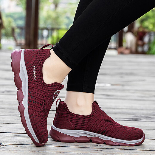 Frühlings- und Sommer Anti-Rutsch weicher alleiniger und älterer Menschen mit mittleren Alters und älteren Menschen, die Schuhe, Wanderschuhe, einen Fuß, Männer und Frauenschuhe, fliegen und atmungsaktive Schuhschuhe mit atmungsaktivem Arbeitskräften 9928 Black 40 Running