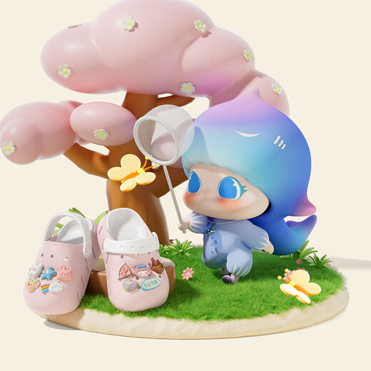 SEVEN ONLY OLINE acrylic shoe flower DIY children's clog shoes for women summer with heel two-color removable soft bottom EVA baby sandals pink 16 cm inner length 160 foot length about 15-15.5 to wear