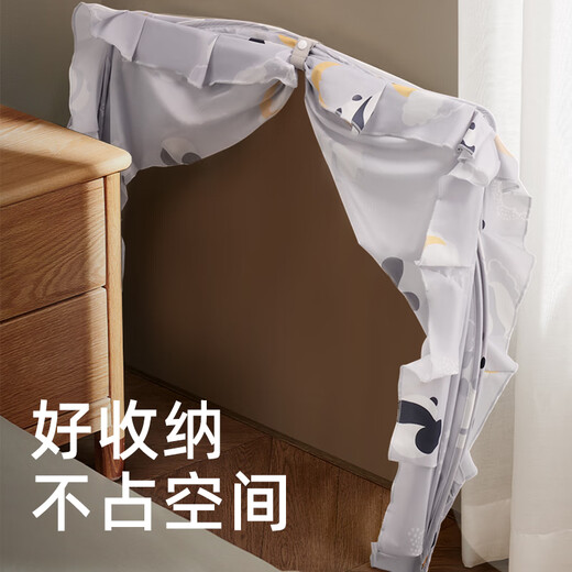 Bei Chuzhong Baby Mosquito Net Cover Baby Bed Foldable Anti-mosquito Cover Free of Installation Home Portable Anti-Fall Children's Cover Three-Color Rainbow Blackout Model-Medium Size