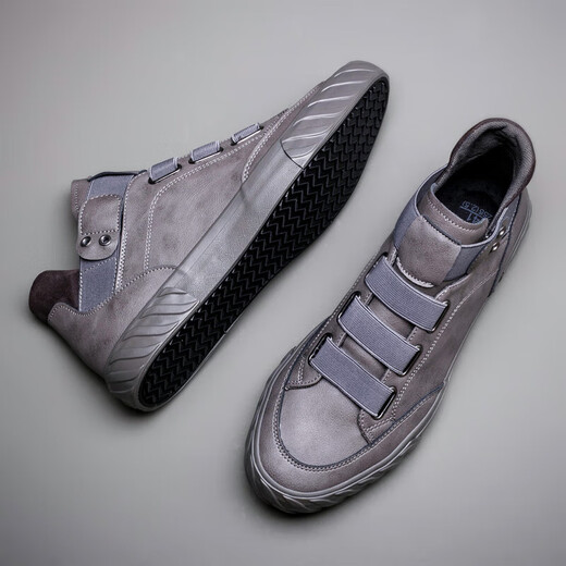 Fat Donglai DL Zapatos para hombres Autumn Nuevo Velvet Zapatos calientes Atreirios altos zapatos de cuero británico para hombres Zapatos de moda zapatos casuales Shopas SS-9857 All Black 38