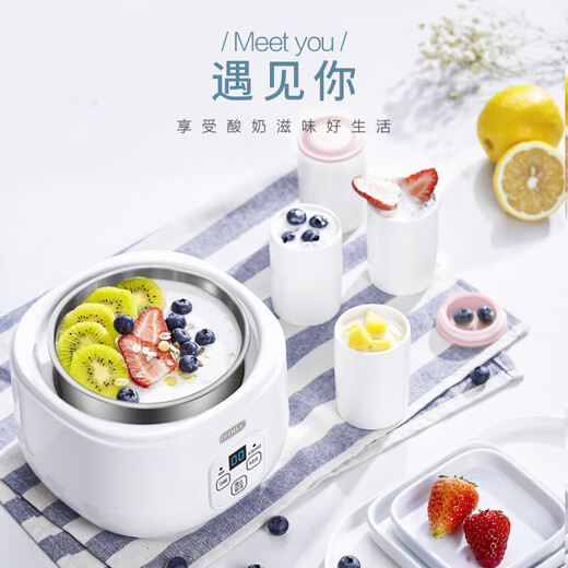 元知德国品质酸奶机家用小型全自动酸奶发酵机2025新款迷你宿舍自制米酒酿酵素发酵纳豆机分杯 白色赠陶瓷分杯
