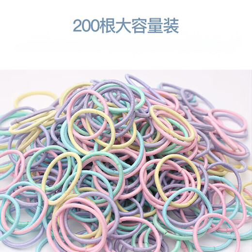 欧育儿童皮筋宝宝头绳非一次性女孩发圈发绳橡皮筋头饰毛巾圈 B1473春天色【200个】