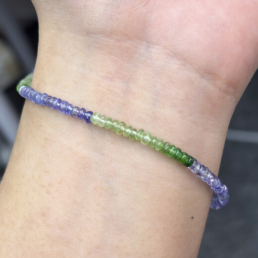 Red shadow natural tanzanite tsavorite glossy abacus disc beads loose beads DIY bracelet necklace semi-finished products imported from India 3.3-3.5mm 1 piece 40cm Buta