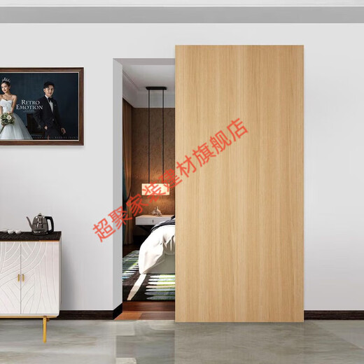Meikejie Customized Ghost Door Trackless Sliding Door Barn Door Sliding Door Bedroom Kitchen Door Bathroom Folding Partition Door Ghost Solid Wood Door Customized/First Square Meter Price