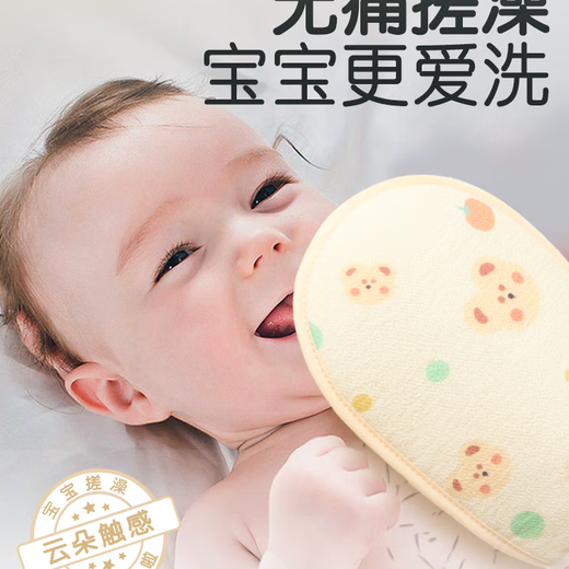 Laotang children's bath towel is not harmful to the skin and is specially designed for babies. Slim bear-yellow
