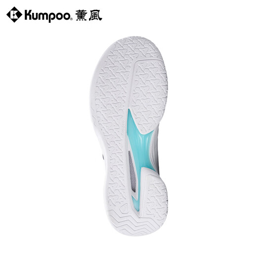 薰风（KUMPOO）羽毛球鞋减震透气纽扣鞋带男女款运动鞋厚羿PRO KH-G826S 白色 42