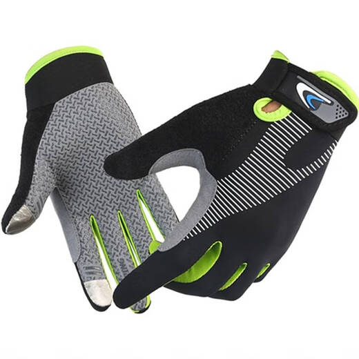 He Jian Gong fishing gloves, stab-proof and waterproof, men's summer special sun-proof, anti-cut, anti-slip, full-finger gloves, wear-resistant lure artifact, gray L