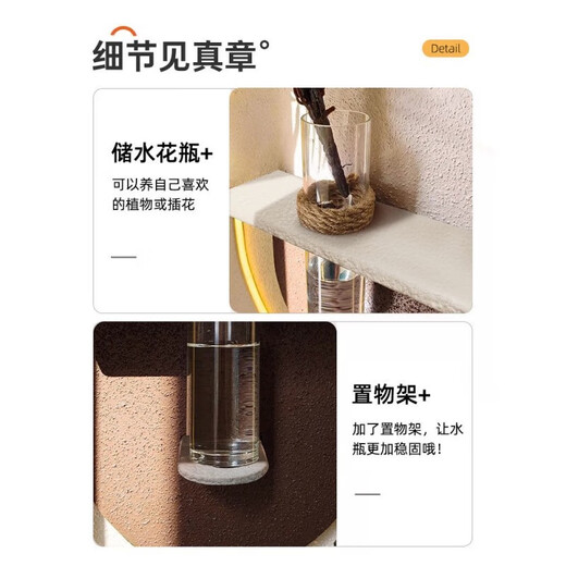 水培绿植奶油风玄关装饰画砂岩立体入户走廊过道挂画客厅墙壁灯画 90*180多层立体砂岩+玻璃花瓶+ 14757常规款不带灯