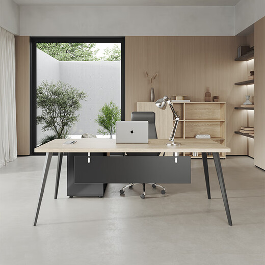 Boss desk simple modern desk single supervisor desk and chair combination president large board manager desk computer desk 1.6 meters single table