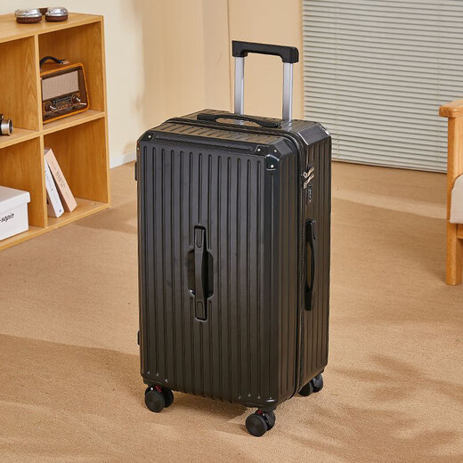 
Five-wheeled suitcase 26-inch large-capacity, angle-packing multi-functional suitcase 24-inch trolley case password box 826-pink (high configuration, large-capacity thickened model) 30-inch [five-wheel + cup holder + usb interface]