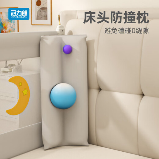 Guanlilang bed fence baby crib guardrail baby heightening anti-fall and anti-fall three-sided bedside vertical lifting fence Hanhan Bear 1 + gray star * 2 three-sided installation three-piece combination (1.8 meters + 2.0 meters + 2.0 meters)