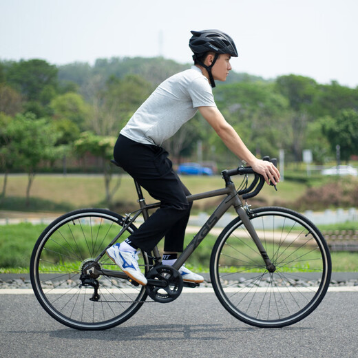 Xidesheng Road Bike RC160 Cycling Sports Adulto Adolescente Fitness Estudiante Transmisión de velocidad Fog de una sola niña gris/brillo 480 mm (165-175 cm)