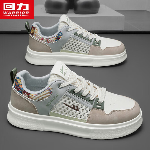 Chaussures guerrières Chaussures pour hommes polyvalents pour hommes Chaussures de sport décontractées l699c blanc / marron clair / marron 40