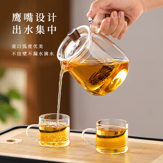 TEAHUE complete tea set glass teapot set with tea tray high-end tea and water separation office tea drinking household Kung Fu tea set